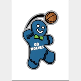 Minnesota Timberwolves Gingerbread Man Posters and Art